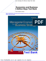 Managerial Economics and Business Strategy 9th Edition Baye Test Bank