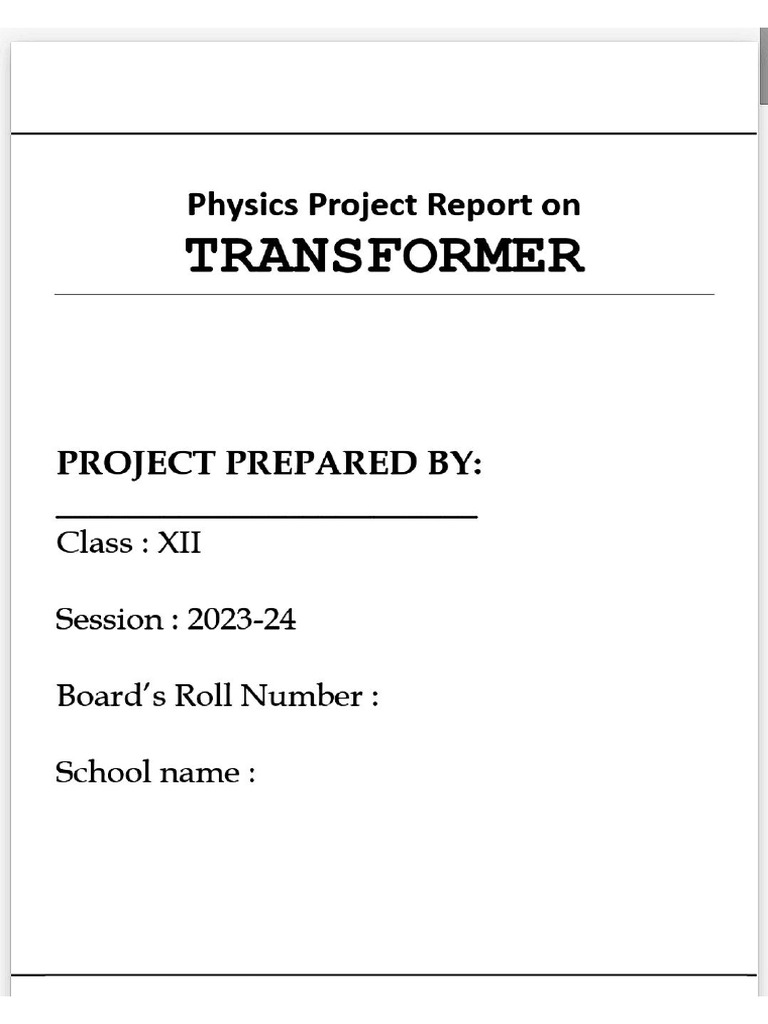Physics Project | PDF