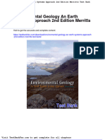 Environmental Geology An Earth Systems Approach 2nd Edition Merritts Test Bank