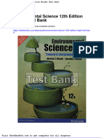 Environmental Science 12th Edition Wright Test Bank