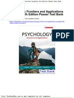 Psychology Frontiers and Applications Canadian 6th Edition Passer Test Bank