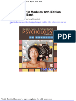 Psychology in Modules 12th Edition Myers Test Bank