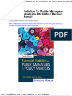 Essential Statistics For Public Managers and Policy Analysts 4th Edition Berman Solutions Manual