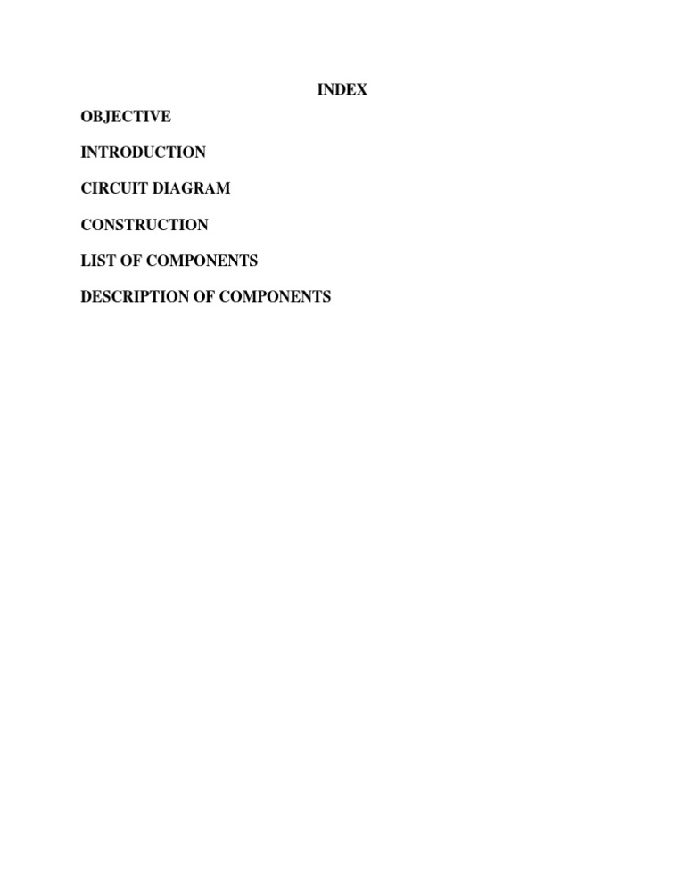 Circuit Diagram and Component Guide | PDF