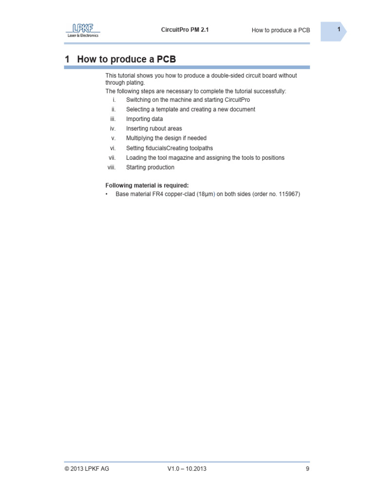 CircuitPro PM 2.1 How To Produce A PCB PDF Printed Circuit Board