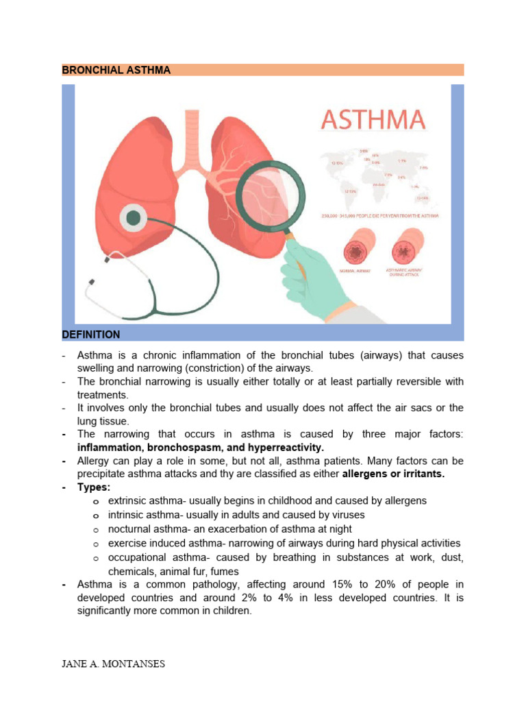 Bronchial Asthma | PDF | Asthma | Lung