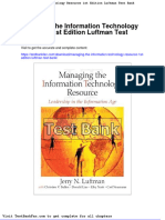 Managing The Information Technology Resource 1st Edition Luftman Test Bank