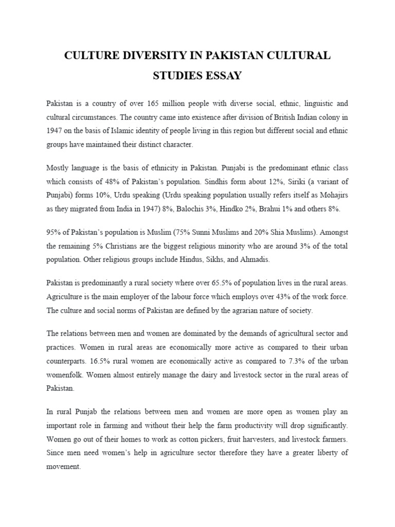 Ethnic and Cultural Diversity in Pakistan | PDF | Sindh | Pakistan
