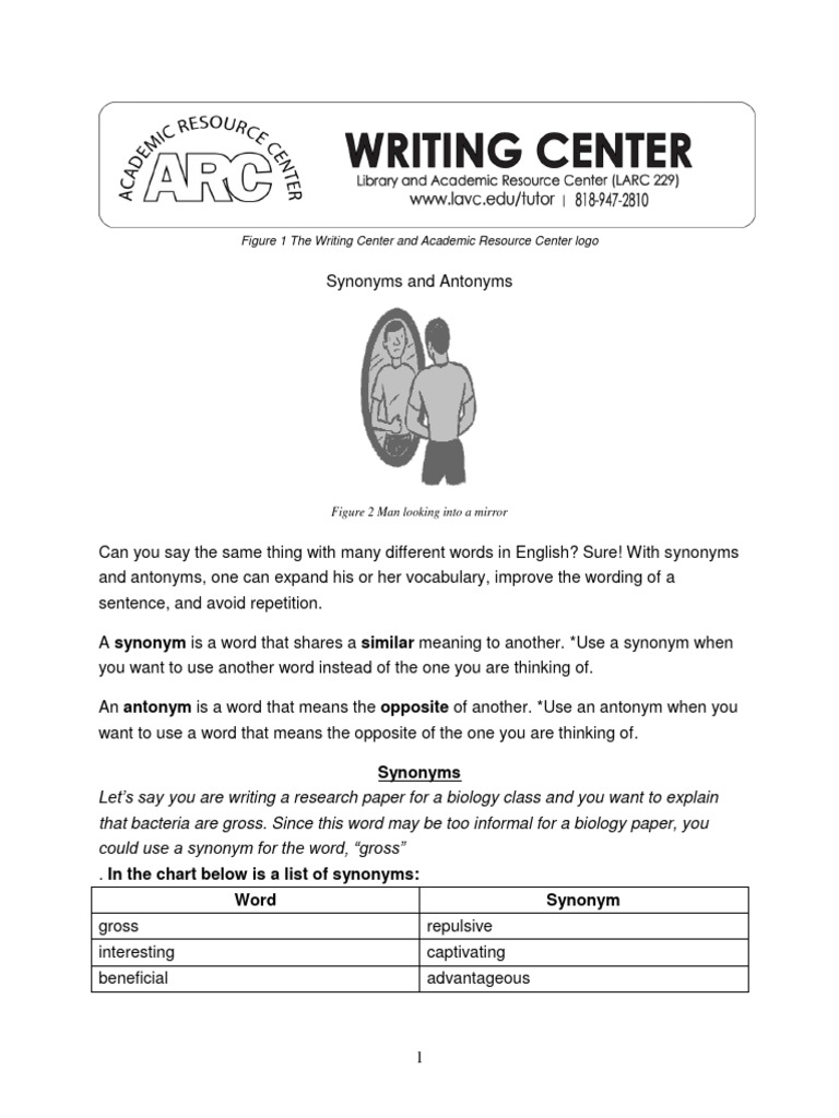 Synonyms and Antonyms Guide | PDF | Human Communication | Lexicology