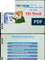 Chương 7 Phần Mềm Soạn Thảo Văn Bản Microsoft Word