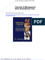 Marketing Channels A Management View 8th Edition Rosenbloom Test Bank