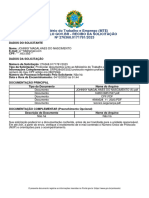 Ministério Do Trabalho e Emprego (MTE) Protocolo Gov - BR - Recibo Da Solicitação #276368.0171781/2023