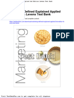Marketing Defined Explained Applied 2nd Edition Levens Test Bank
