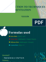 Introduction To Differentiation Techniques