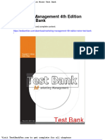 Marketing Management 4th Edition Winer Test Bank