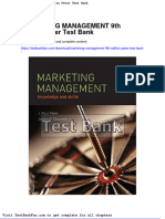 Marketing Management 9th Edition Peter Test Bank