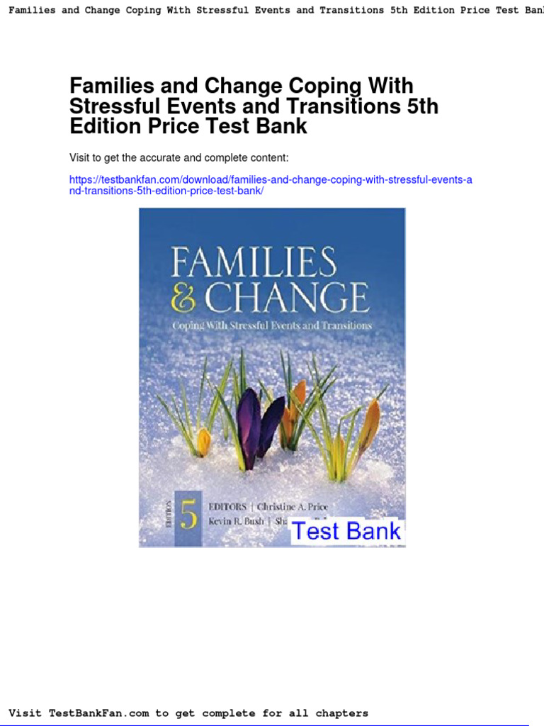  Families & Change: Coping With Stressful Events and