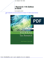 Federal Tax Research 11th Edition Sawyers Test Bank