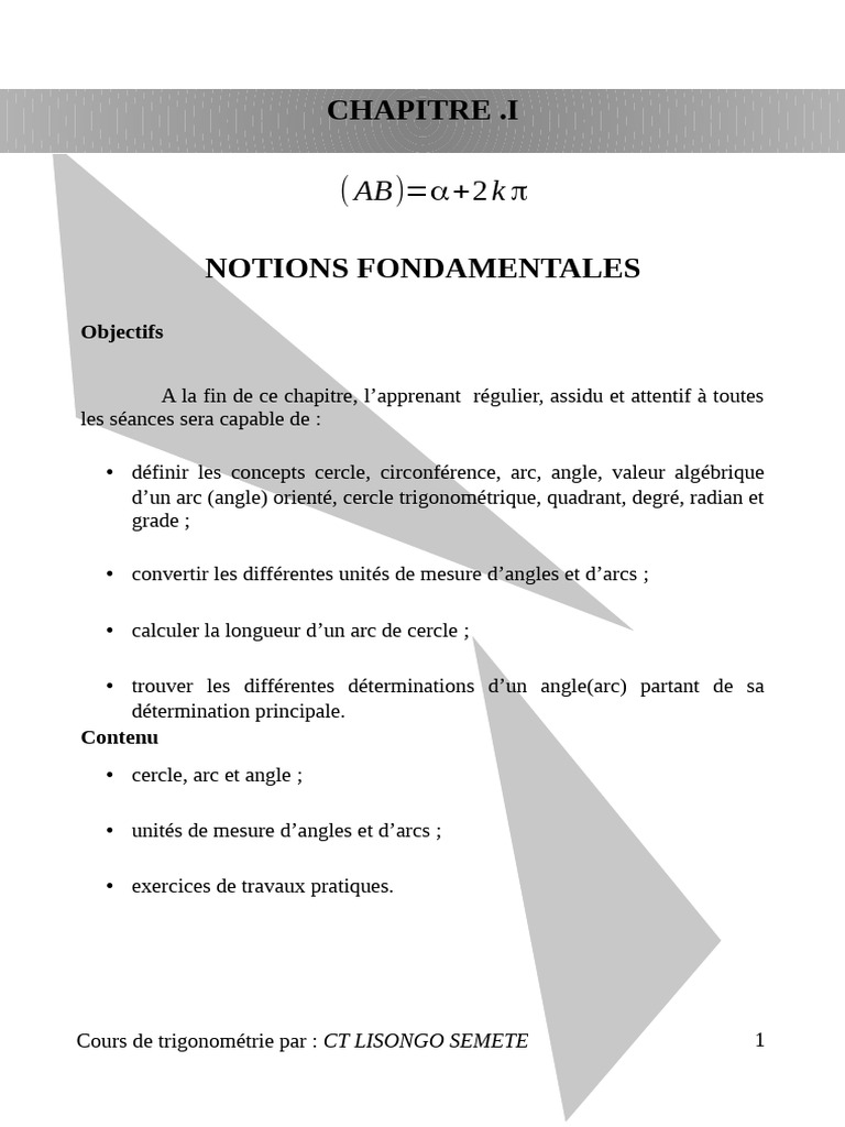 Trigonometrie version 2020 pdf