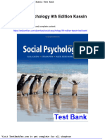 Social Psychology 9th Edition Kassin Test Bank