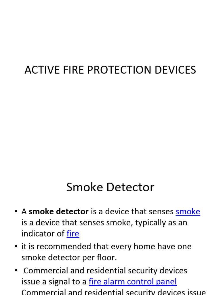 Week 4 Smoke Detector | PDF | Fire Sprinkler System | Equipment