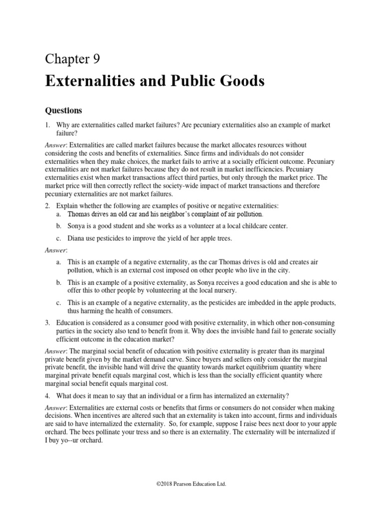 Externalities and Public Goods Explained | PDF | Finance & Money Management