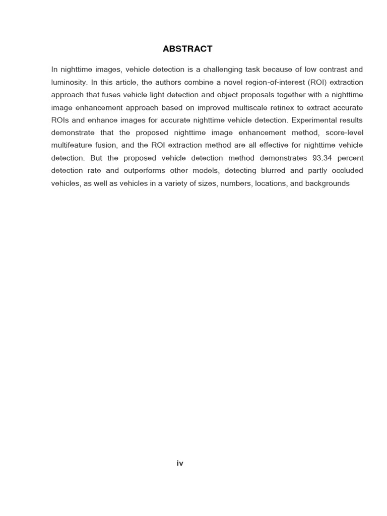 Nighttime Vehicle Detection Techniques | PDF | Digital Image | Image ...