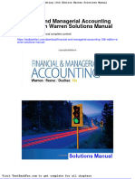 Financial and Managerial Accounting 13th Edition Warren Solutions Manual