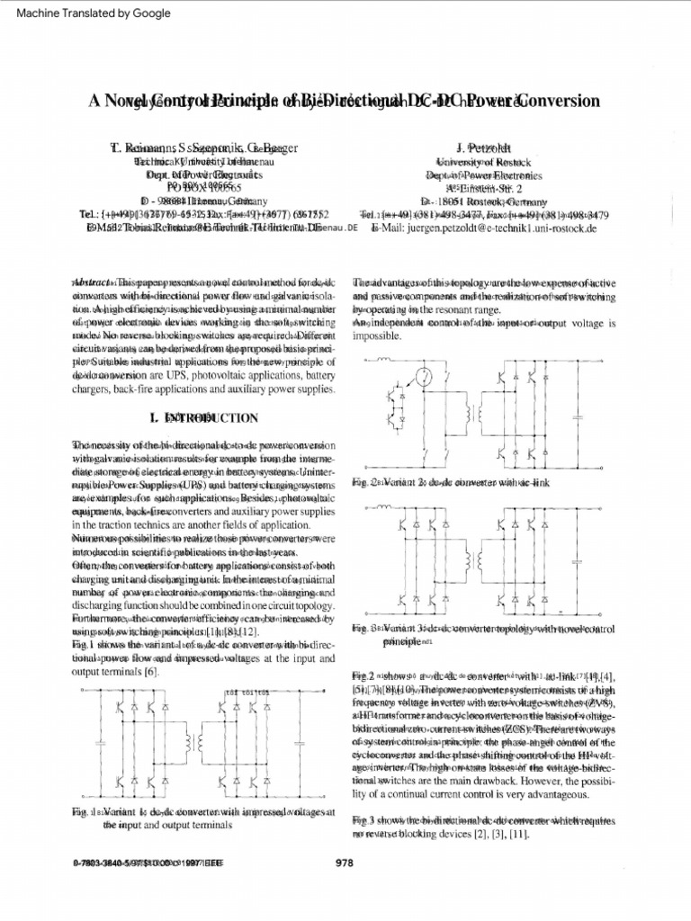 A Novel Control Principle of Bidirectional DCDC Power Conversion | PDF