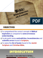 RS 100 STUDY GUIDE - Divine Inspiration, Biblical Inerrancy & Canonicity - 0