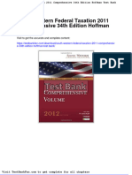 South Western Federal Taxation 2011 Comprehensive 34th Edition Hoffman Test Bank