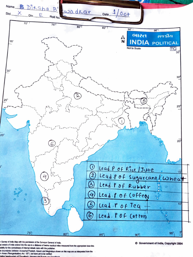 Agriculture CHP Map Work Class 9 and 10 | PDF | Geography | Graphic Design
