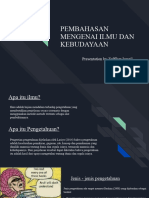 Pembahasan Mengenai Ilmu Dan Kebudayaan