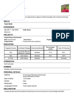 Resume Bio Data Format1