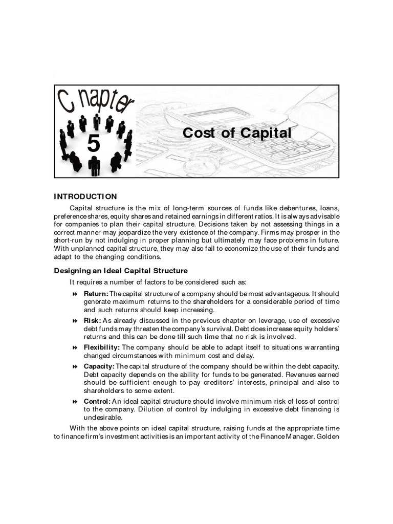 Capital Structure and Cost of Capital Guide | PDF | Cost Of Capital ...