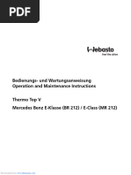 Webasto Thermo Top V Operation and Maintenance Instructions