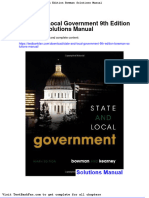 State and Local Government 9th Edition Bowman Solutions Manual