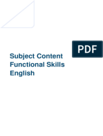 Functional Skils - Subject Content English