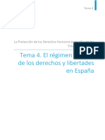 Tema 4. El Régimen Jurídico de Los Derechos y Libertades en España