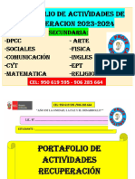 Portafolio de Actividades de Recuperacion - Ciencias Sociales - 1ero y 2do