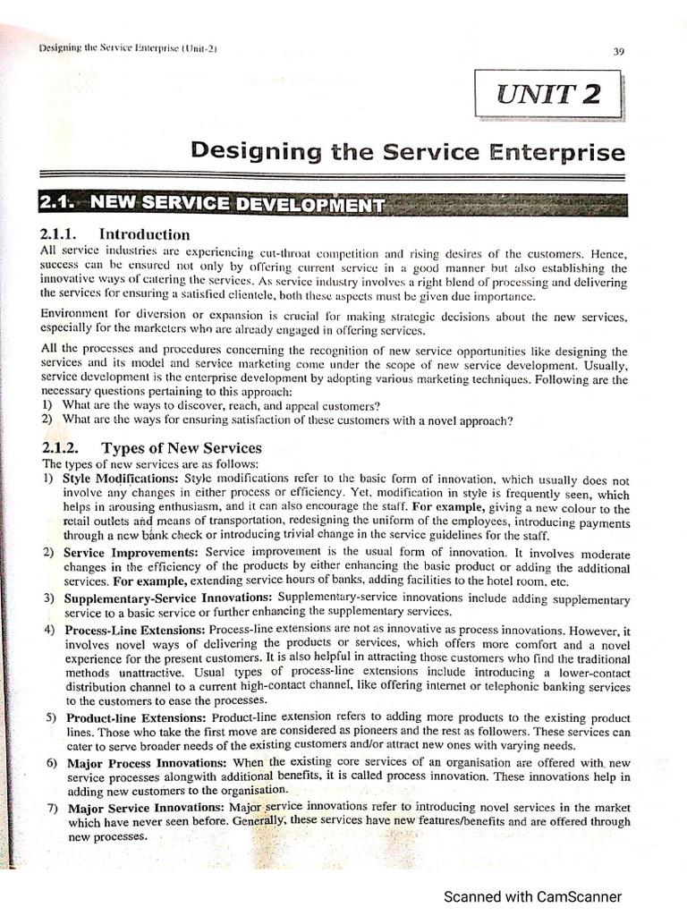 Service Operation Management 2nd Sem Unit 2 | PDF