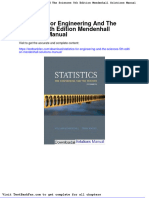 Statistics For Engineering and The Sciences 5th Edition Mendenhall Solutions Manual