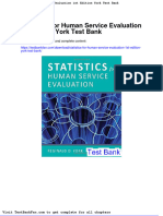Statistics For Human Service Evaluation 1st Edition York Test Bank