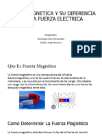 Fuerza Magnetica y Su Diferencia Con La Fuerza Electrica