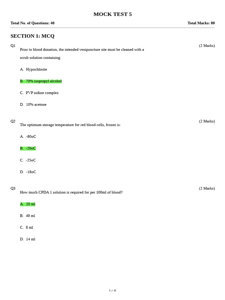 Blood Donation and Math Mock Test | PDF | Blood Type | Blood Donation