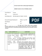 Lampiran 4. LK 3 Contoh Format Lembar Observasi Rancangan Pembelajaran Klasifikasi Makhluk Hidup