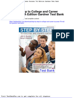 Step by Step To College and Career Success 7th Edition Gardner Test Bank