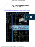 Foundations of Financial Management 14th Edition Block Test Bank