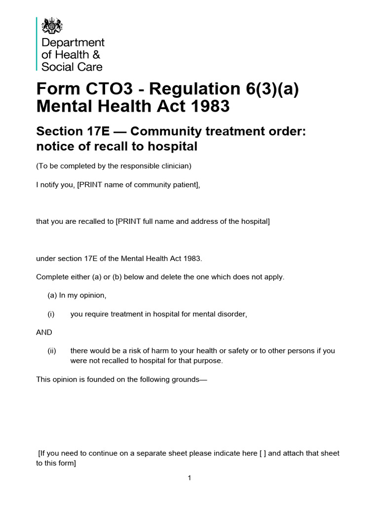CTO3 Recall Notice Under Section 17E | PDF