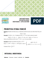 Càlcul de Primitives I Problemes Integració - MATES 2n